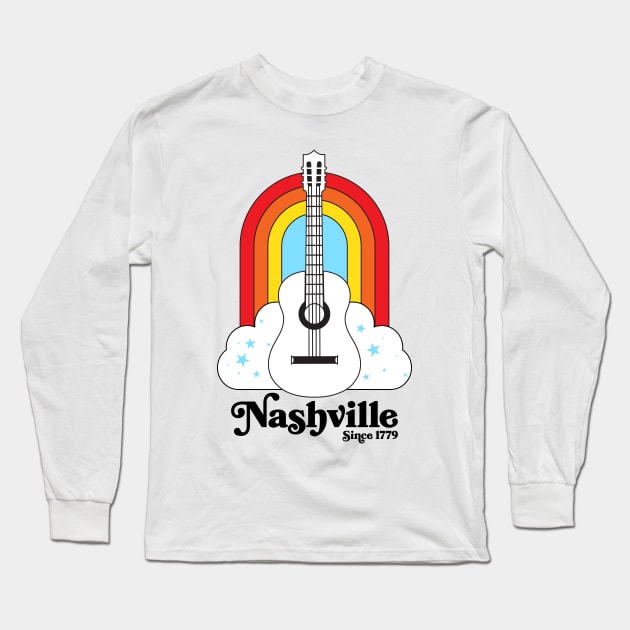 Nashville Rainbow Guitar & Stars Graphic - Nashville Tennessee